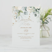 Elegante Witte Hydrangea Lichte Wijze Bruiloft II Kaart (Staand voorkant)