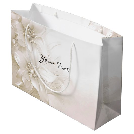 Elegante witte ivoorbloemen cadeautas (Achterkant Gekanteld)