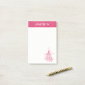 Elegante witte jurk gepersonaliseerde Post-It-noti Post-it® Notes (Op bureau)