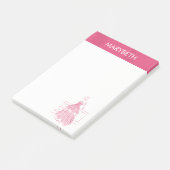 Elegante witte jurk gepersonaliseerde Post-It-noti Post-it® Notes (Schuin)