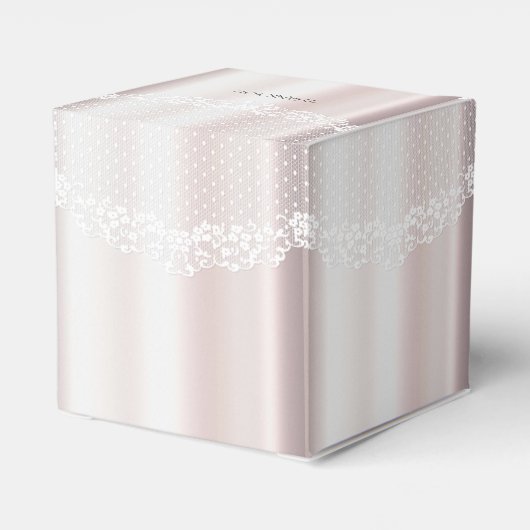 Elegante witte kant Bloemen Favoriet Box Bedankdoosjes (Achterkant)