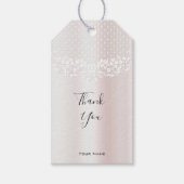 Elegante Witte Kant Bloemen Gift Label Cadeaulabel (Voorkant)
