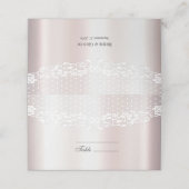 Elegante witte kant Bloemen Place Card (Buitenkant ongevouwen)