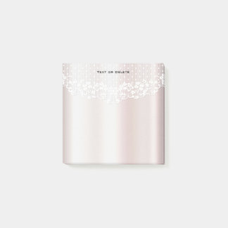 Elegante Witte kant Bloemen Post it Notes