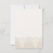 Elegante witte kant met parels bruiloft RSVP antwo (Achterkant)