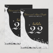 Elegante witte kanten trouwjurk Tafel 22 Kaart (Voorkant / Achterkant)