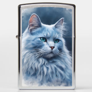Elegante Witte Kat Blauwe Ogen Artistieke Hoes