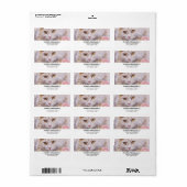 Elegante witte kat in goud en diamanten etiket (Full Sheet)