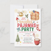 Elegante Witte Kerst Pannenkoek Pyjama Verjaardag Kaart (Voorkant)