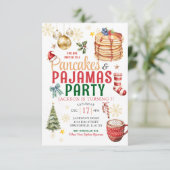 Elegante Witte Kerst Pannenkoek Pyjama Verjaardag Kaart (Staand voorkant)