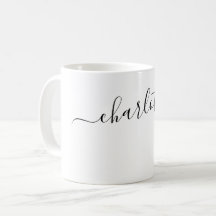 Elegante witte kleur moderne naam gepersonaliseerd