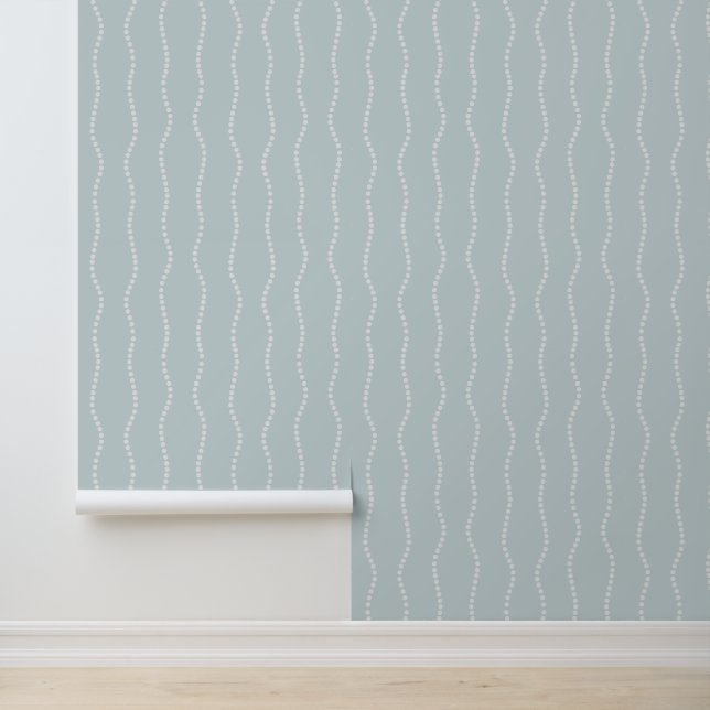 Elegante witte  kralen behang (Applicatie)