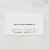 Elegante witte kwarts kristal edelsteen visitekaartje (Achterkant)