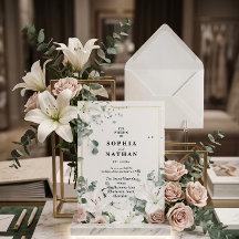 Elegante witte lelie & eucalyptus bloem bruiloft