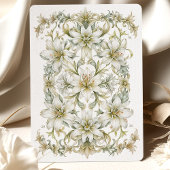 Elegante witte lelie tuin bruiloft kaart