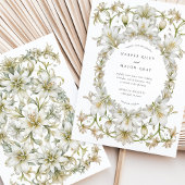 Elegante witte lelie tuin bruiloft kaart