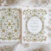 Elegante witte lelie tuin bruiloft kaart