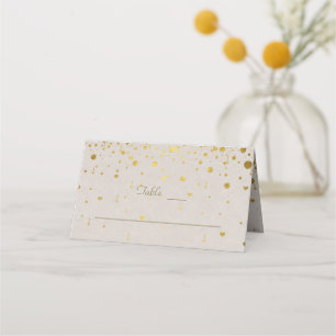Elegante witte leren gouden confetti bruiloft