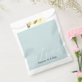 Elegante witte liefde Aqua Mint bruiloft Bedankzakje (Gezegeld)