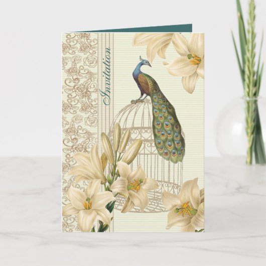 elegante witte lully floral peace bruiloft (Voorkant)