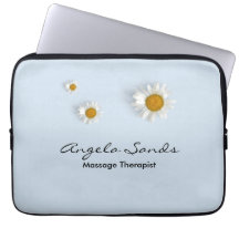 Elegante witte madeliefjes blauw