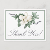 Elegante witte Magnolia Blossom dank u Briefkaart (Voorkant)