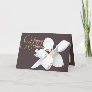 Elegante Witte Magnolia Botanische Kleurrijke Verj Kaart