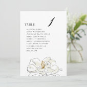 Elegante witte Magnolia bruiloft zitgrafiek (Staand voorkant)