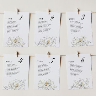 Elegante witte Magnolia bruiloft zitgrafiek