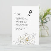 Elegante witte Magnolia bruiloft zitgrafiek (Staand voorkant)