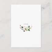 Elegante witte magnolia gouden trouwdetails informatiekaartje (Achterkant)