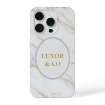 Elegante witte marmer & gouden aders iPhone 16 Pro