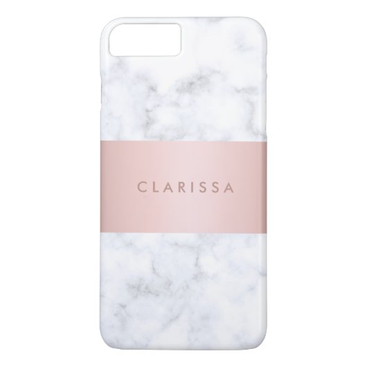 elegante witte marmer roos goudstrook Case-Mate iPhone case (Achterkant)