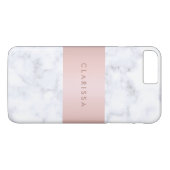 elegante witte marmer roos goudstrook Case-Mate iPhone case (Achterkant (Horizontaal))