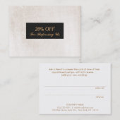 Elegante Witte Marmeren Salon en Spa Verwijzing (Voorkant / Achterkant)