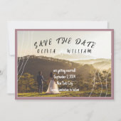 Elegante WITTE Minimale Lijnen Bewaar de Datum Kaa Save The Date (Voorkant)