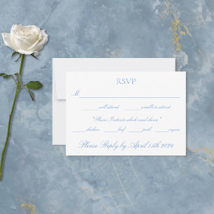 Elegante Witte Minimalistische Eenhoorn Paarden RSVP Kaartje