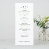 Elegante Witte Minimalistische Menu (Staand voorkant)