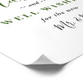 Elegante witte orchidee advies en goede wensen bor poster (Hoek)