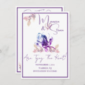 Elegante witte orchidee bewaar de datum bruiloft K Kaart (Voorkant / Achterkant)