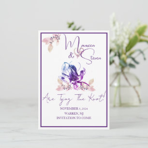 Elegante witte orchidee bewaar de datum bruiloft K Kaart