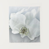 Elegante Witte Orchidee Botanische Kunst Wandkleed (Voorkant)