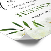 Elegante Witte Orchidee BRUIDSSCHONER Bruidsborrel Poster (Hoek)
