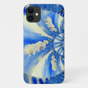 Elegante witte orchidee waterverf schilderij iPhone 11 hoesje