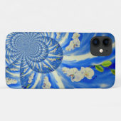 Elegante witte orchidee waterverf schilderij Case-Mate iPhone case (Achterkant (horizontaal))