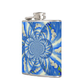 Elegante witte orchidee waterverf schilderij heupfles (Links)