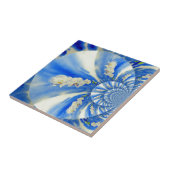 Elegante witte orchidee waterverf schilderij tegeltje (Zijkant)