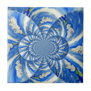 Elegante witte orchidee waterverf schilderij tegeltje