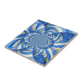 Elegante witte orchidee waterverf schilderij tegeltje (Zijkant)