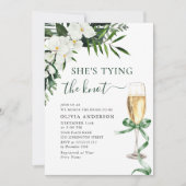 Elegante Witte Orchideeën Boheemse Bruidsborrel Kaart (Voorkant)